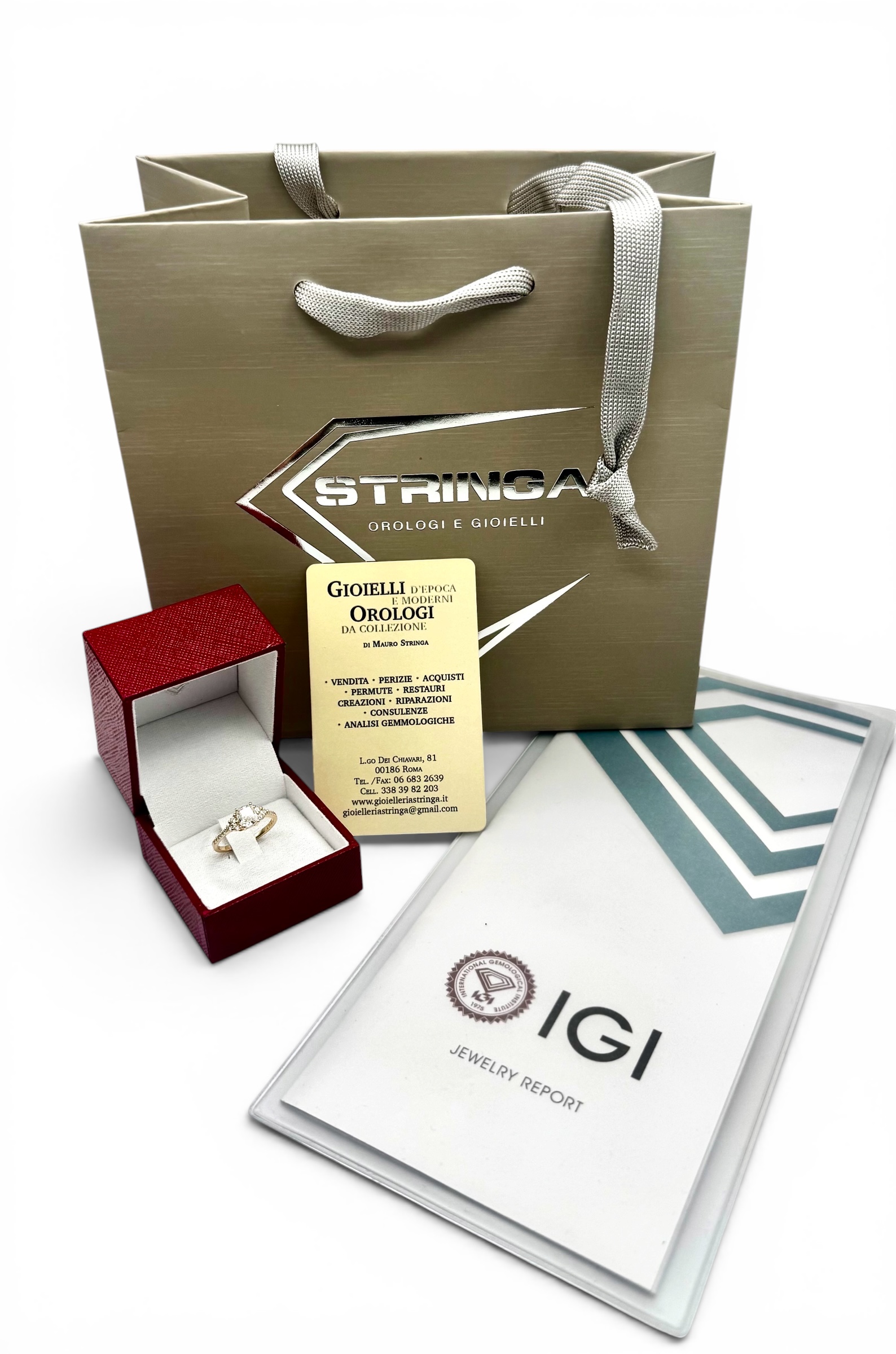 Anello diamante “cushion cut “ certificato Igi - immagine 7