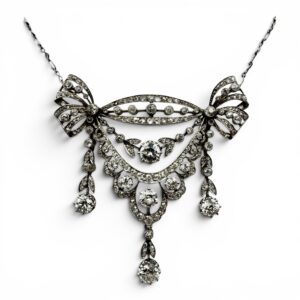 Collana /Spilla antica diamanti platino